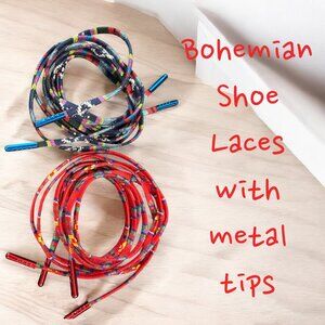 New Strings Bohemiam Shoelaces 2 Pair $12  Great Look